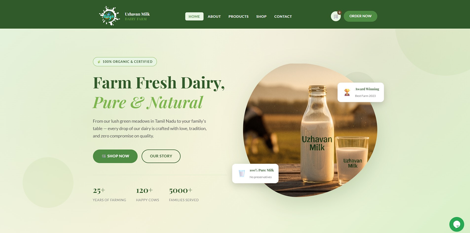 Dairy Products Website